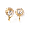 Brass Micro Pave Cubic Zirconia Ear Cuff Findings KK-F898-15B-G-1