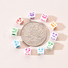 Craft White Acrylic Beads MACR-YW0001-12-3