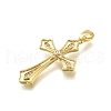 Brass Micro Pave Cubic Zirconia Pendants KK-Z100-28G-2