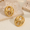 Oval Stainless Steel Stud Earrings NZ7895-3