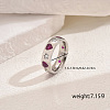Brass Micro Pave Cubic Zirconia Rings for Women AJ0681-2-2
