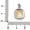 925 Sterling Silver Pave Yellow Cubic Zirconia Pendants STER-F063-01A-02-3