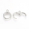 Brass Huggie Hoop Earring Findings X-KK-R071-08P-2