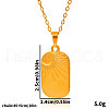 Stainless Steel Rectangle with Sun Pendant Necklaces for Women PP3560-2-3