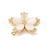Brass Micro Pave Cubic Zirconia Pendants KK-K371-43G-2
