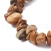 Natural Picture Jasper Beads Stretch Bracelets for Men Women BJEW-JB11845-4
