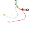 Electroplate Glass Nylon Thread Braided Bead Bracelets for Mom and Daughter BJEW-JB06359-03-12
