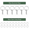 50Pcs Iron Split Key Rings IFIN-YW0003-43-2