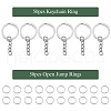 50Pcs Iron Split Key Rings IFIN-YW0003-43-2