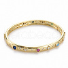 Adjustable Brass Micro Pave Cubic Zirconia Bangles BJEW-Q700-003-NF-2