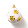 Rack Plating Brass Micro Pave Cubic Zirconia Pendants KK-M230-16G-A-2