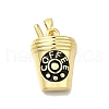 Brass Enamel Pendants KK-V002-26G-1