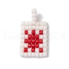 Seed Beads Beaded Charms PALLOY-MZ00256-02-2