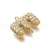 Brass Micro Pave Cubic Zirconia Letter Links KK-I717-04E-2