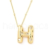 Brass Micro Pave Clear Cubic Zirconia Pendant Necklaces NJEW-Z038-01G-H-2