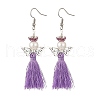 Angel 304 Stainless Steel Dangle Earrings EJEW-MZ00410-3