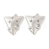 304 Stainless Steel Pendant Rhinestone Settings STAS-P356-06P-1