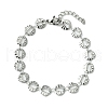 Non-Tarnish 304 Stainless Steel Round Link Bracelets for Women BJEW-A007-01P-1