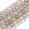 Natural Gray Agate Bead Strands X-G-R193-12-4mm-1