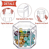 Plastic Transparent Hexagon Storage Box CON-WH0080-89-4