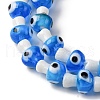 Handmade Evil Eye Lampwork Beads Strands LAMP-S069-01A-05-3