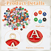 SUPERFINDINGS 9 Sets 9 Colors Zinc Alloy Charms ENAM-FH0001-79-4