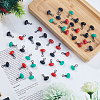 SUPERFINDINGS 60Pcs 3 Colors Plastic Fishing Swivels Cross-Line FIND-FH0010-10-4