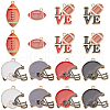 SUNNYCLUE 32Pcs 8 Styles Rugby Themed Alloy Enamel Pendants Sets ENAM-SC0005-15-1