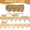 Ethnic Style Iron on/Sew on Polyester Metallic Embroidery Flower Ribbon SRIB-WH0011-204C-2