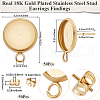 Beebeecraft 50Pcs Flat Round 304 Stainless Steel Stud Earrings Findings STAS-BBC0005-85D-2