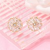 Brass Stud Earrings EJEW-S249-01G-1