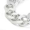 Chunky Aluminum Curb Chain Necklaces for Women NJEW-K261-01C-P-3