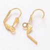Brass Leverback Earring Findings X-KK-E493-G-2