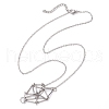 Tarnish Resistant Braided 201 Stainless Steel Macrame Pouch Necklace Making NJEW-JN04717-1