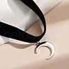 Gothic Moon CCB Plastic Pendant Black Velvet Choker Necklaces for Women FS-WG30AE2-01-4
