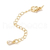 Brass Micro Pave Cubic Zirconia Chain Extender KK-C238-06G-1