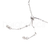 304 Stainless Steel Flat Bar Link Chain Bracelet Slider Making AJEW-JB01347-02-4