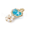 Seed Beads Beaded Charms PALLOY-MZ00312-02-3