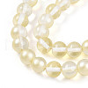 Baking Painted Transparent Glass Beads Strands DGLA-N011-8mm-02-3