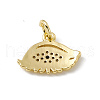 Brass Micro Pave Cubic Zirconia Charms ZIRC-F132-26G-2