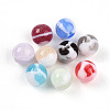 Two Tone Opaque Resin Beads RESI-N042-12mm-16-1