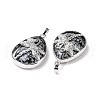 Natural Snowflake Obsidian Pendants X-G-G900-01P-13-3