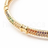 Colorful Cubic Zirconia Hinged Bangle BJEW-B054-14G-3