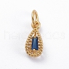 Brass Micro Pave Cubic Zirconia Pendants ZIRC-E164-63G-2