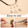AHADERMAKER 195Pcs 6 Styles 304 Stainless Steel Cord Ends FIND-GA0004-07-4