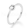 Simple 925 Silver Heart Finger Ring DZ1793-1-1