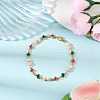Glass Beaded Link Bracelets for Women BJEW-JB11976-01-1