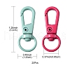 20Pcs Spray Painted Alloy Swivel Clasps FIND-YW0001-72-4