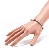Synthetic Hematite Round Beaded Stretch Bracelet BJEW-JB08582-02-3