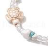 Summer Beach Turtle Anklets AJEW-AN00673-4